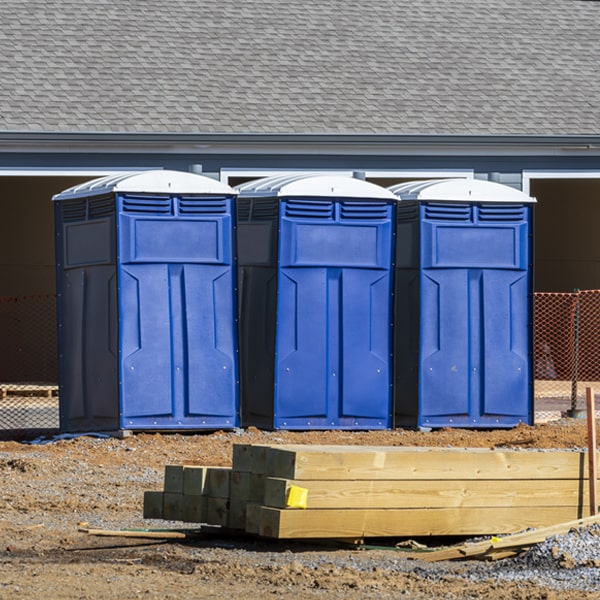 how often are the portable restrooms cleaned and serviced during a rental period in Eureka NV